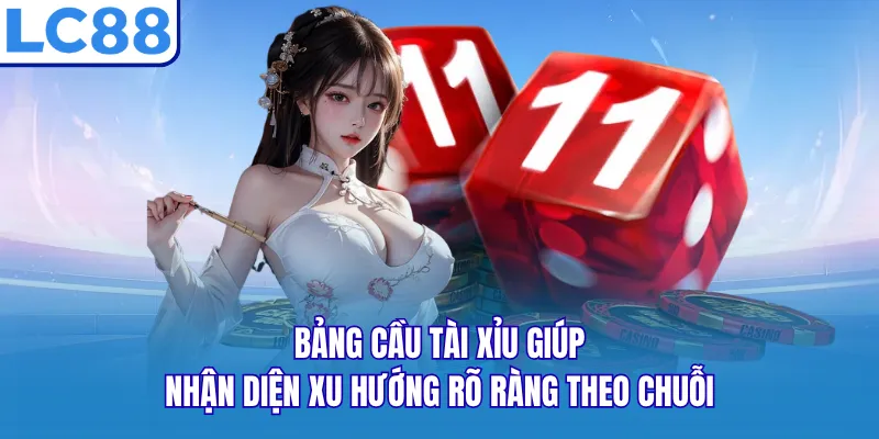 Bảng cầu tài xỉu giúp nhận diện xu hướng rõ ràng theo chuỗi